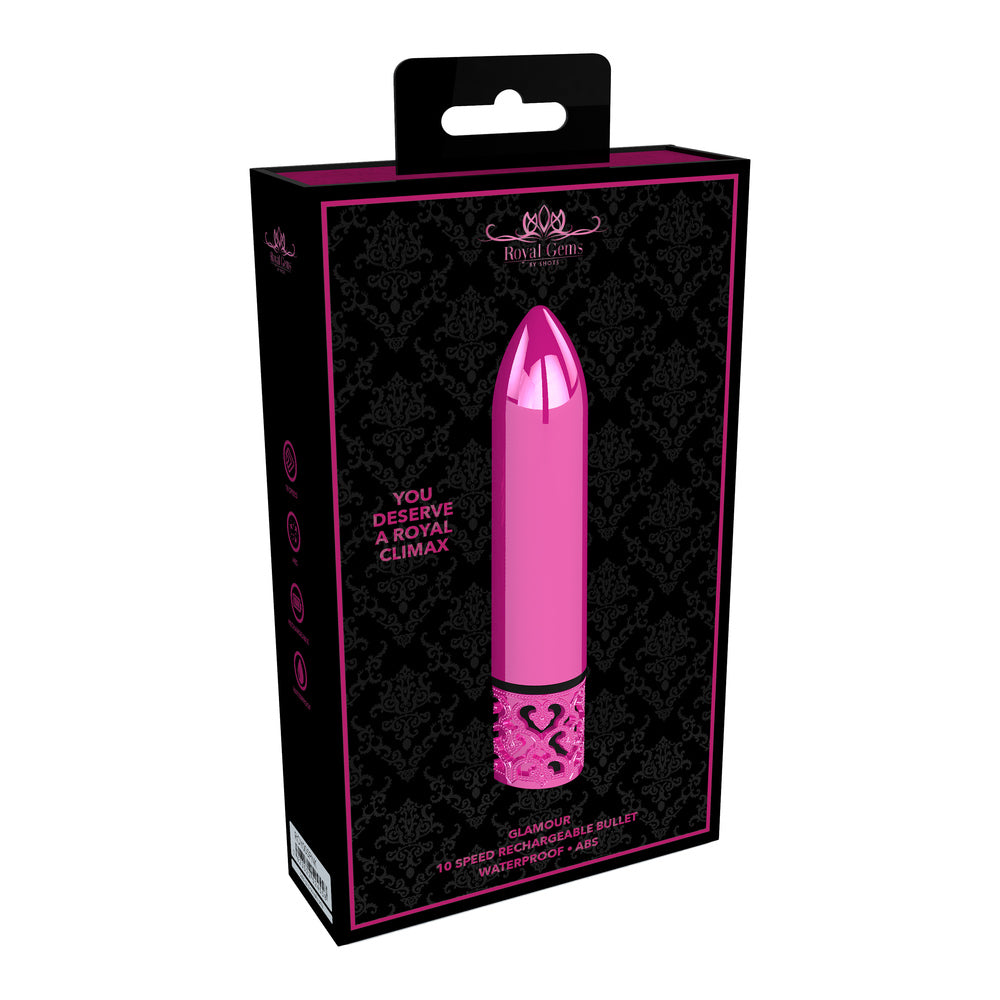 Royal Gems Glamour Rechargeable Bullet Pink - Eroticon Ltd