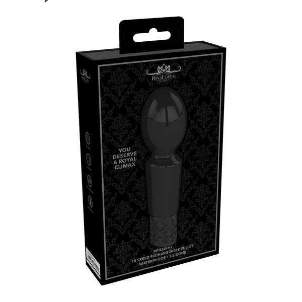 Royal Gems Brilliant Rechargeable Bullet Black - Eroticon Ltd