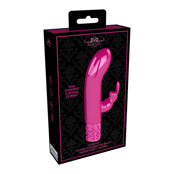 Royal Gems Dazzling Rechargeable Rabbit Bullet Pink - Eroticon Ltd