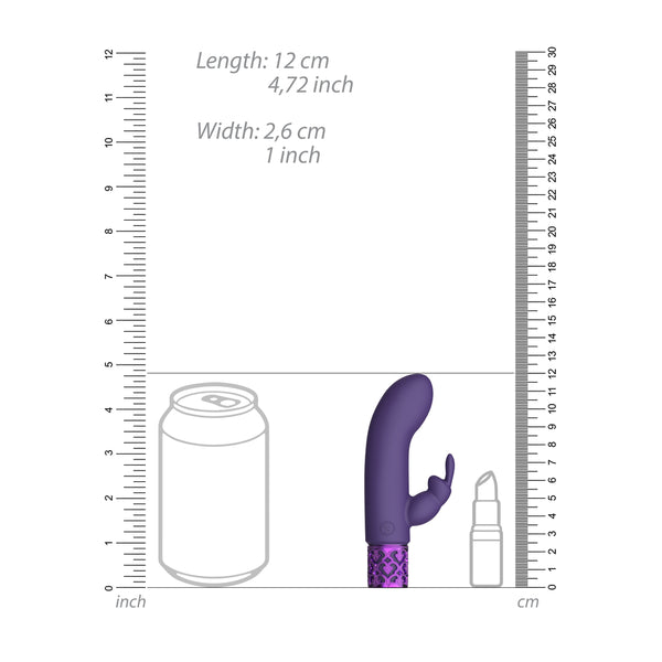 Royal Gems Dazzling Rechargeable Rabbit Bullet Purple - Eroticon Ltd