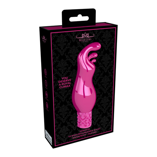 Royal Gems Exquisite Rechargeable Silicone Bullet Pink - Eroticon Ltd