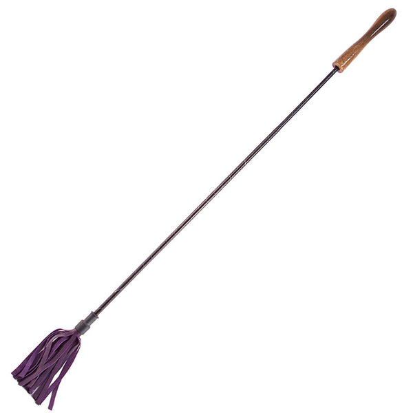 Rouge Garments Riding Crop With Wooden Handle Purple - Eroticon Ltd