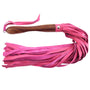 Rouge Garments Wooden Handled Pink Leather Flogger - Eroticon Ltd