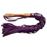 Rouge Garments Wooden Handled Purple Leather Flogger - Eroticon Ltd