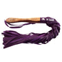 Rouge Garments Wooden Handled Purple Leather Flogger - Eroticon Ltd