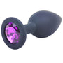 Small Black Jewelled Silicone Butt Plug - Eroticon Ltd