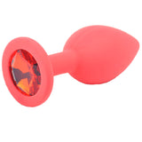 Small Red Jewelled Silicone Butt Plug - Eroticon Ltd