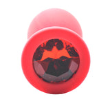 Small Red Jewelled Silicone Butt Plug - Eroticon Ltd