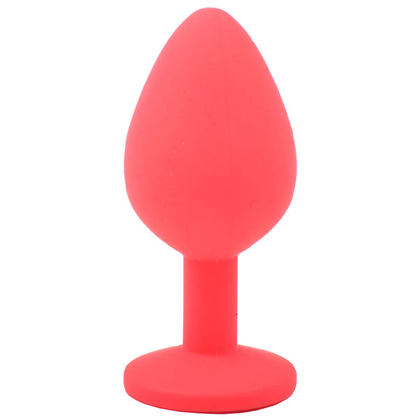 Medium Red Jewelled Silicone Butt Plug - Eroticon Ltd