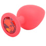 Large Red Jewelled Silicone Butt Plug - Eroticon Ltd
