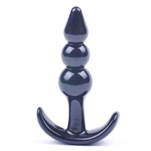 Small Black Beaded Anal Plug - Eroticon Ltd