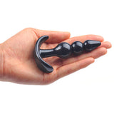 Small Black Beaded Anal Plug - Eroticon Ltd