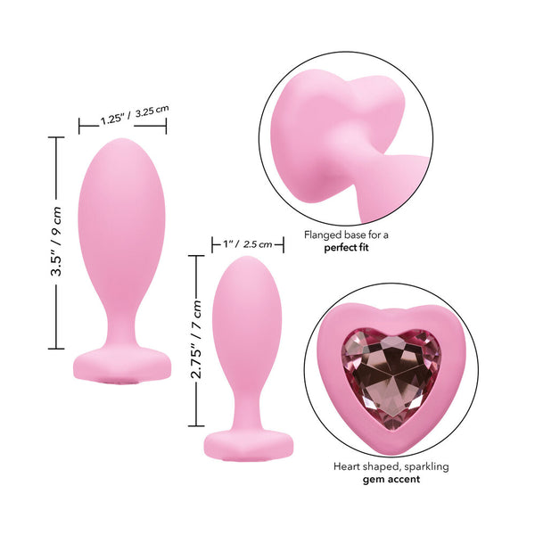First Time Crystal Booty Duo Butt Plugs - Eroticon Ltd