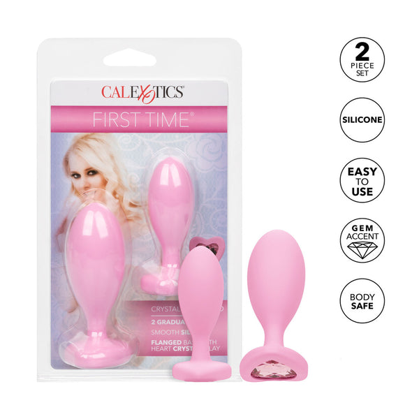 First Time Crystal Booty Duo Butt Plugs - Eroticon Ltd