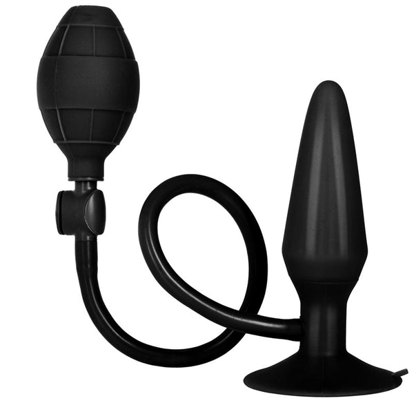 Black Booty Call Pumper Silicone Inflatable Medium Anal Plug - Eroticon Ltd
