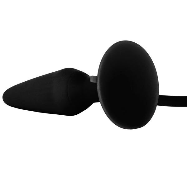 Black Booty Call Pumper Silicone Inflatable Small Anal Plug - Eroticon Ltd