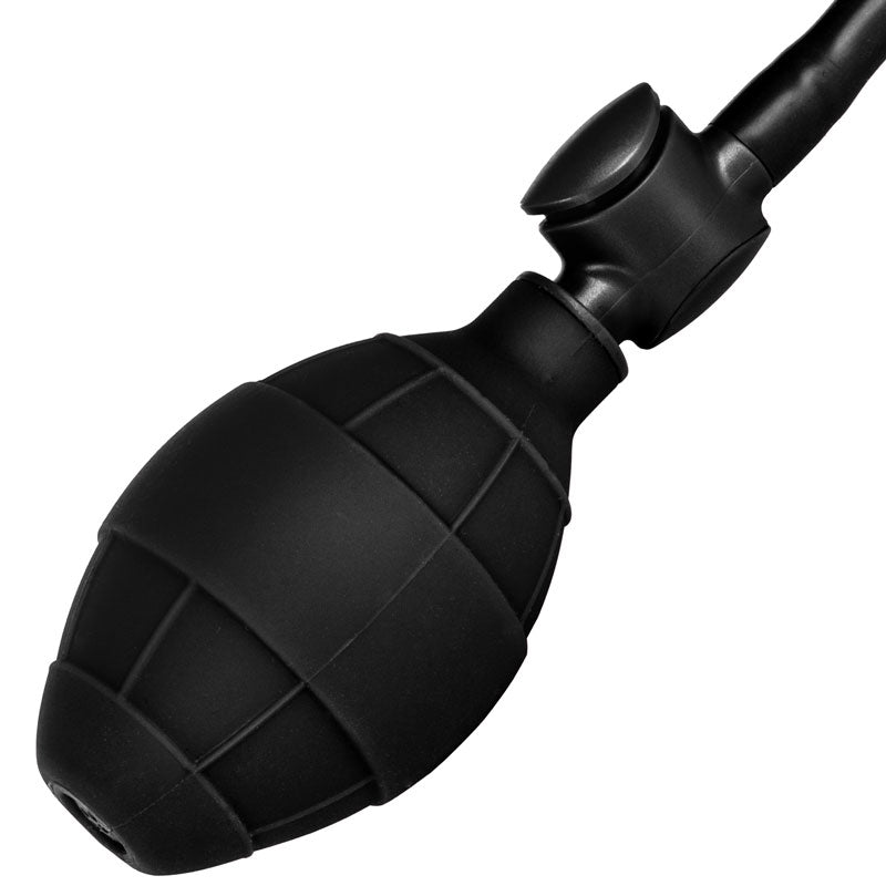 Black Booty Call Pumper Silicone Inflatable Medium Anal Plug - Eroticon Ltd
