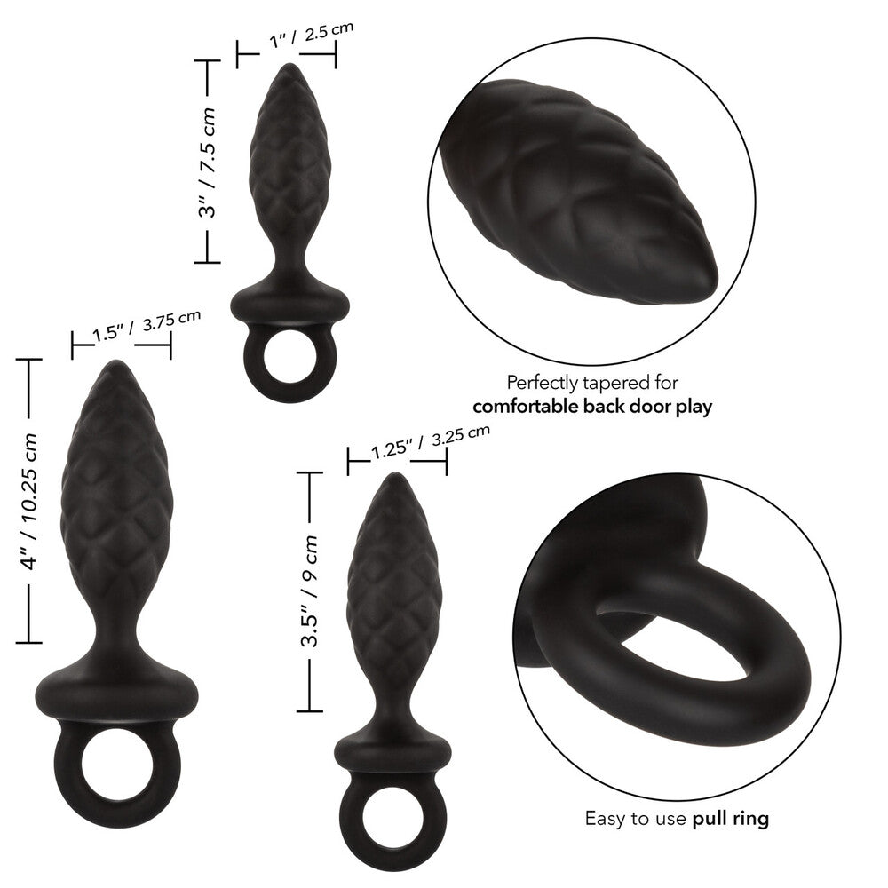 3 Piece Silicone Anal Probe Kit - Eroticon Ltd