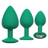 Cheeky Gems Butt Plugs 3 Piece Set Green - Eroticon Ltd