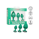 Cheeky Gems Butt Plugs 3 Piece Set Green - Eroticon Ltd