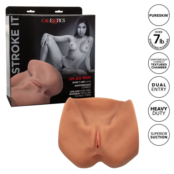 Stroke It Life Size Pussy Flesh Brown - Eroticon Ltd