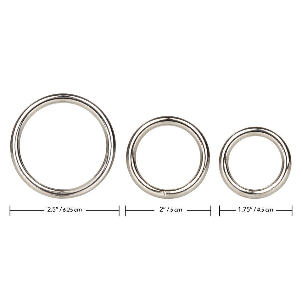 3 Piece Silver Ring Set - Eroticon Ltd