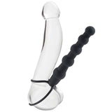 Love Rider Beaded Dual Black Penetrator - Eroticon Ltd