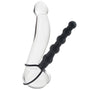 Love Rider Beaded Dual Black Penetrator - Eroticon Ltd