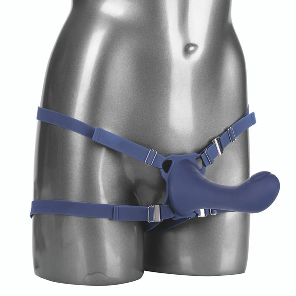 Her Royal Harness Me2 Thumper Strap On With Rechargeable Vibe - Eroticon Ltd