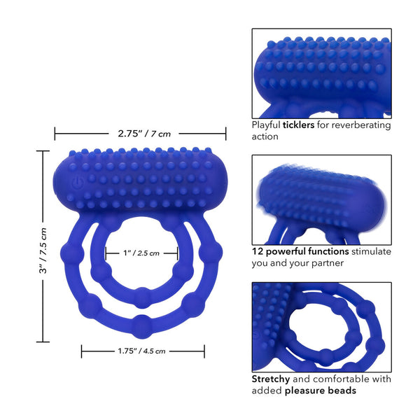10 Bead Maximus Rechargeable Cock Ring - Eroticon Ltd