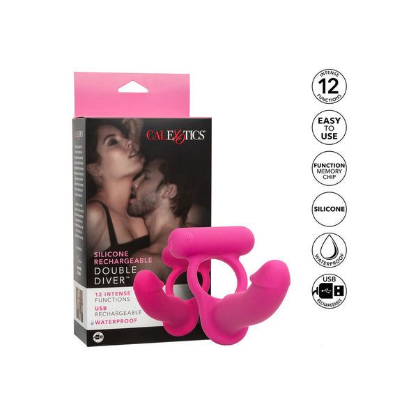 Silicone Rechargeable Double Diver Stimulator - Eroticon Ltd