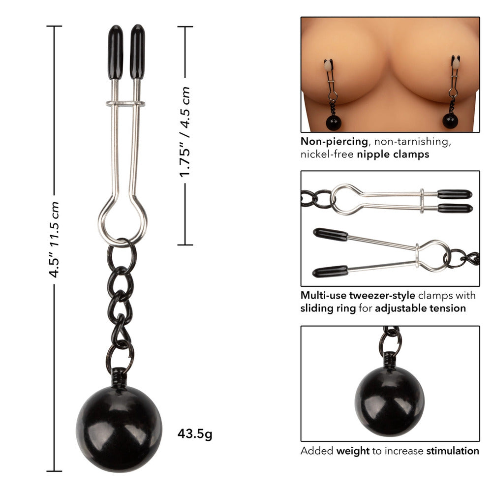Nipple Grips Weighted Tweezer Nipple Clamps - Eroticon Ltd