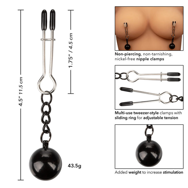 Nipple Grips Weighted Tweezer Nipple Clamps - Eroticon Ltd