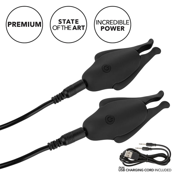 Rechargeable Nipplettes Vibrating Nipple Clamps - Eroticon Ltd