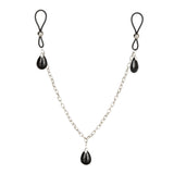 Nipple Play Non Piercing Nipple Chain Jewellery Onyx - Eroticon Ltd