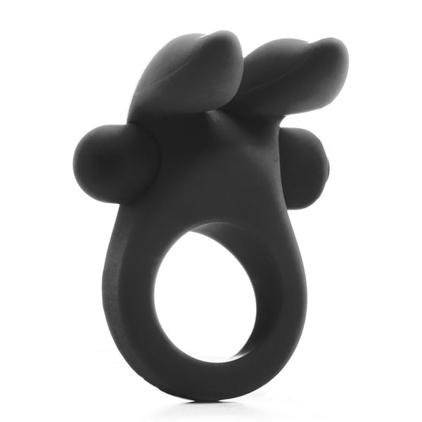 Shots Rabbit Vibrating Cockring Black - Eroticon Ltd