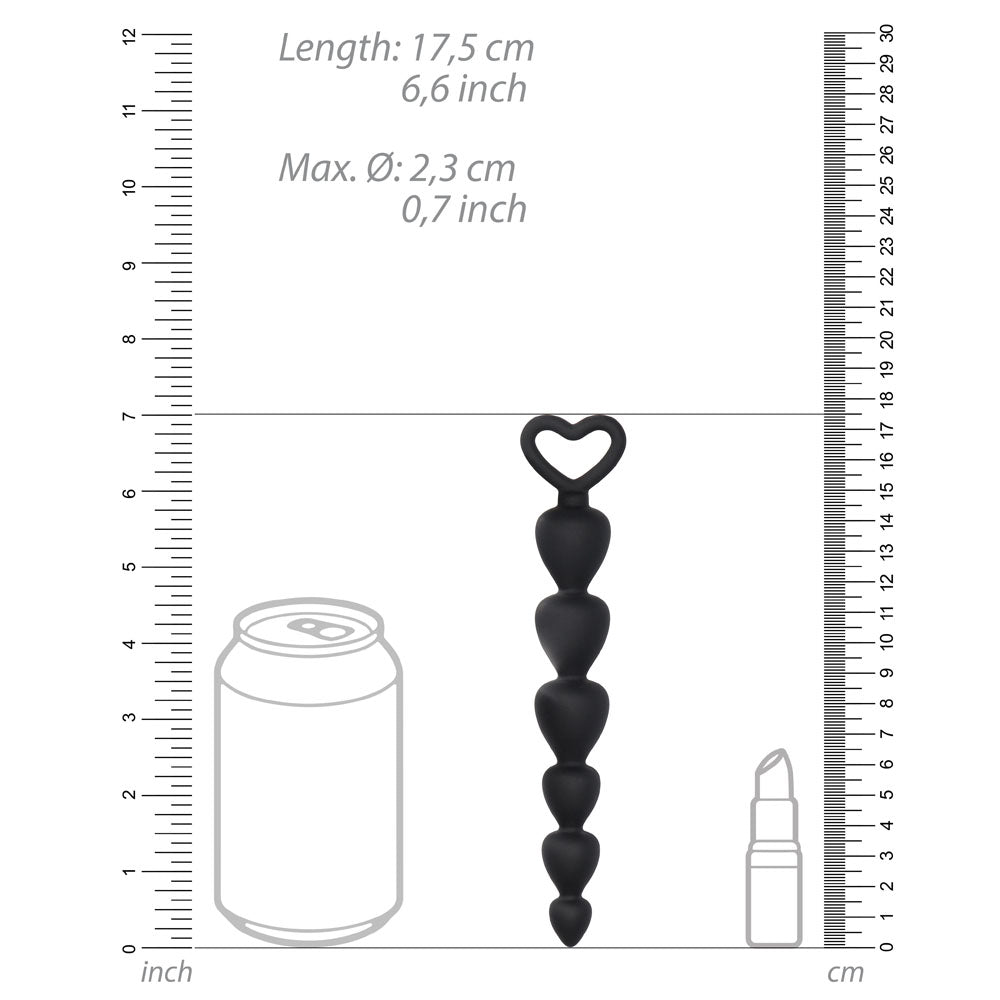 Black Silicone Anal Beads - Eroticon Ltd