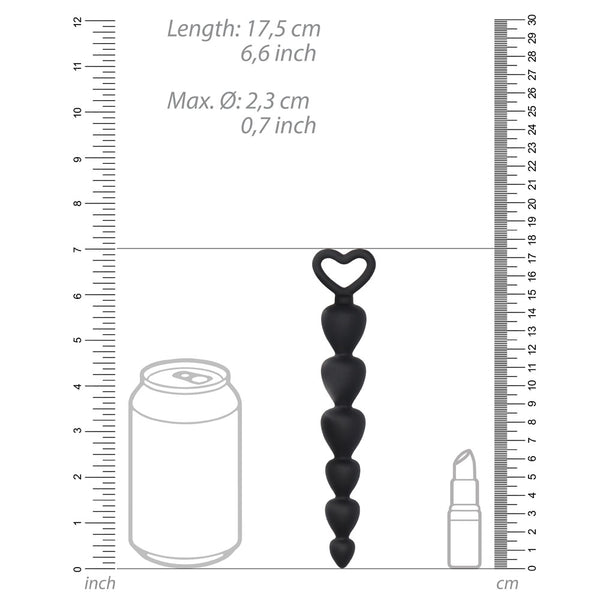 Black Silicone Anal Beads - Eroticon Ltd