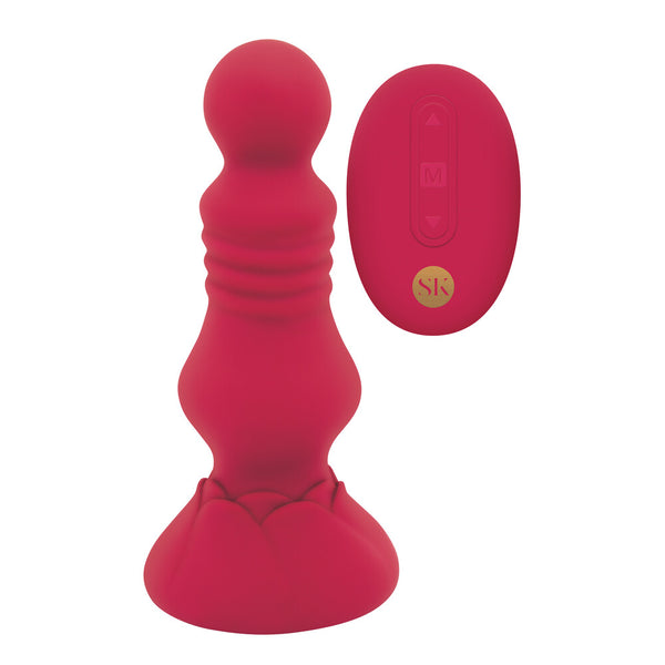 Secret Kisses Remote Floret Vibrating Butt Plug - Eroticon Ltd