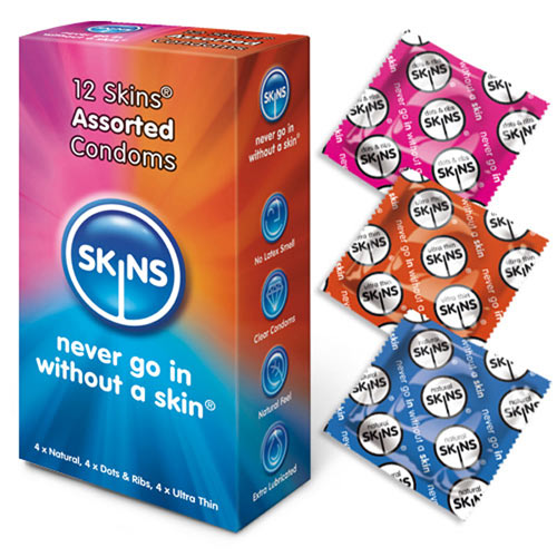 Skins Condoms Assorted 12 Pack - Eroticon Ltd