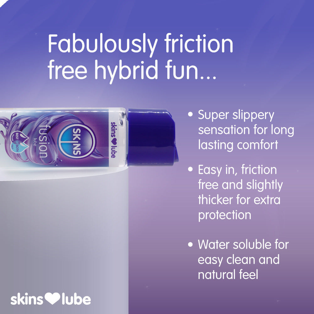 Skins Fusion Hybrid Silicone And Waterbased Lubricant 130ml - Eroticon Ltd