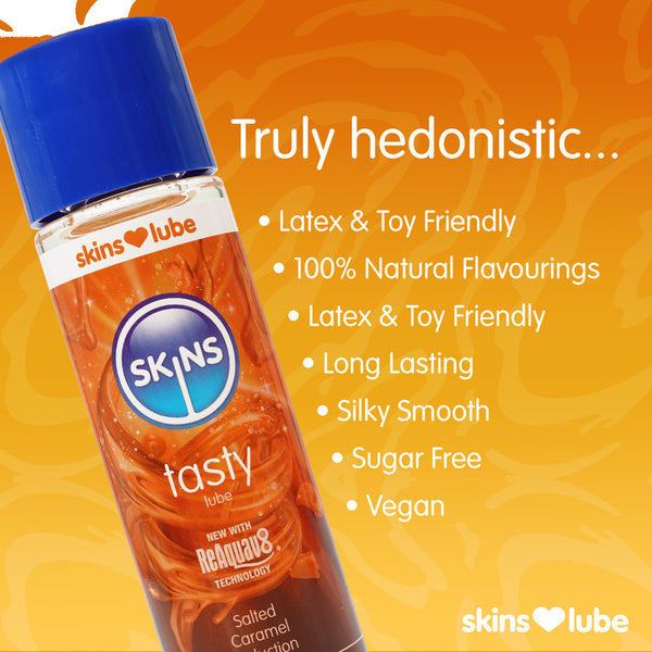 Skins Salted Caramel Seduction Waterbased Lubricant 130ml - Eroticon Ltd