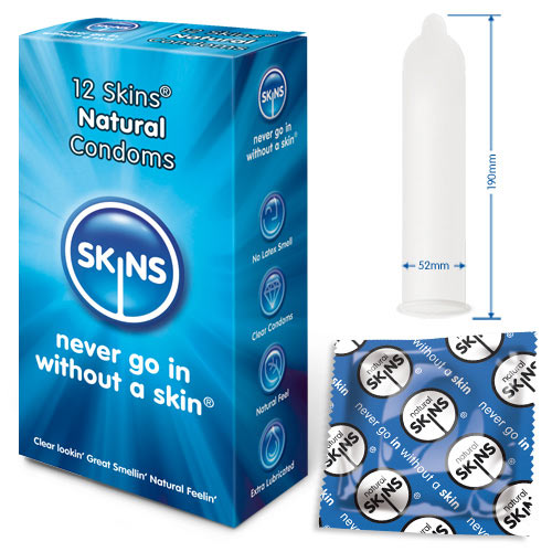 Skins Condoms Natural 12 Pack - Eroticon Ltd