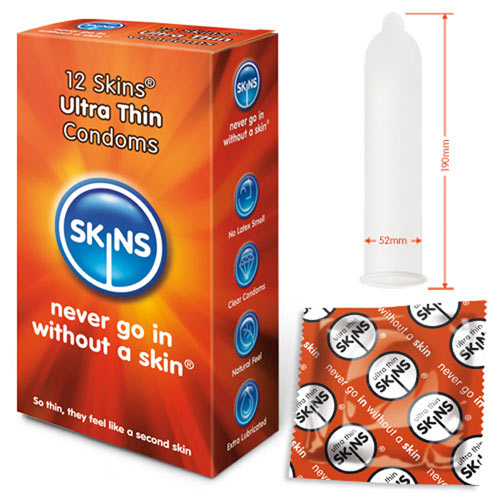 Skins Condoms Ultra Thin 12 Pack - Eroticon Ltd