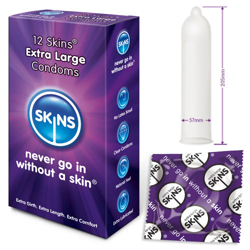 Skins Condoms Extra Large 12 Pack - Eroticon Ltd