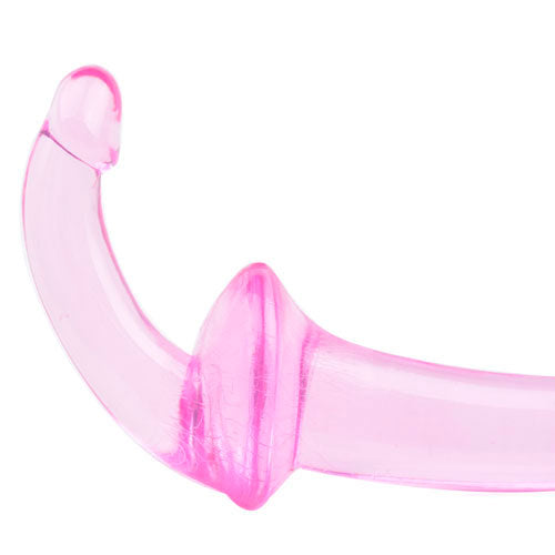 Double Fun Pink Strapless Strap On Dildo - Eroticon Ltd