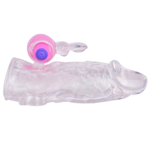 Clear Rabbit Vibrating Penis Extender - Eroticon Ltd