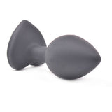 Small Heart Shaped Diamond Base Black Butt Plug - Eroticon Ltd