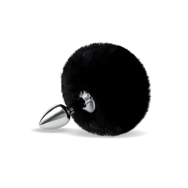 Furry Tales Black Bunny Tail Butt Plug - Eroticon Ltd