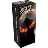 Blow Me Light Up Pocket Fan Black - Eroticon Ltd